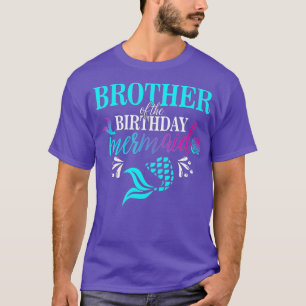 Camiseta Irmão Da Família De Sereias De Aniversário