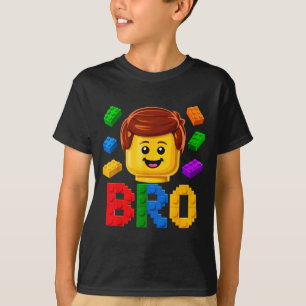 Camiseta Irmão da família mestre construtor edifício tijolo