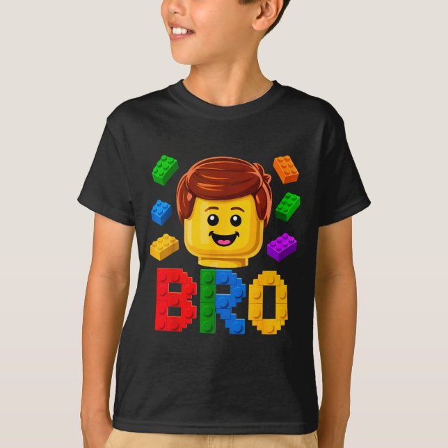 Camiseta Irmão da família mestre construtor edifício tijolo (Frente)