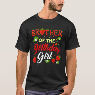 Camiseta Irmão Da Família Strawberry Matadora De Aniversári