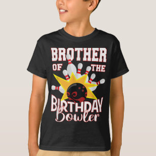 Camiseta Irmão Da Festa De Boliches De Birthday Bowler