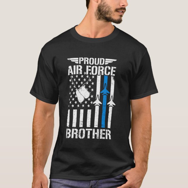 Camiseta Irmão da Força Aérea dos EUA USAF Veteran Flag Ame (Frente)
