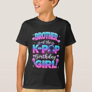 Camiseta Irmão Da Garota De Aniversário K-Pop Música Corean