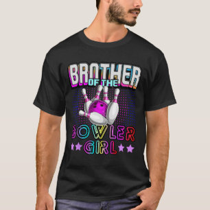 Camiseta Irmão Da Garota De Boliche Correspondendo À Bolich