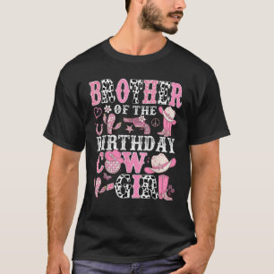 Camiseta Irmão Da Garota De Vaca De Aniversário, Rodeo CowG
