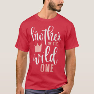 Camiseta Irmão da Garota Selvagem primeiro aniversario Rosa