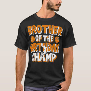 Camiseta Irmão Da Peça De Basquete De Boys De Aniversário