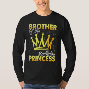 Camiseta Irmão da Princesa de Aniversário, Filha Birthda