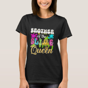 Camiseta Irmão Da Rainha Da Slime Festa De Aniversário Famí