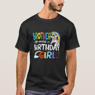 Camiseta Irmão Da Rapariga De Aniversário Engraçado Dabbing