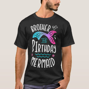 Camiseta Irmão Da Sereia De Aniversário Oferece Merman