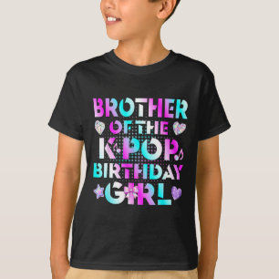 Camiseta Irmão das Garotas de Aniversário do K-Pop Música C