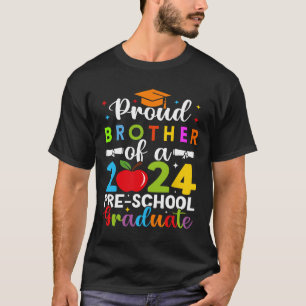 Camiseta Irmão De 2024 Pré-Graduação Do Formando Pré-Escola