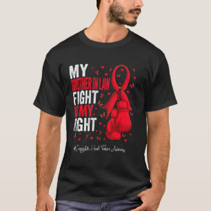 Camiseta Irmão De Fita Vermelha Em Lei Insuficiência Cardía