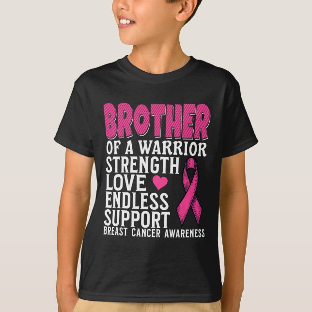 Camiseta Irmão de um Cancer de guerreiro de consciência (Frente)