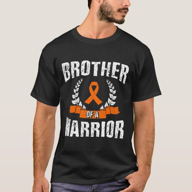 Camiseta Irmão De Um Guerreiro Sensibilizado Para A Leucemi (Frente)
