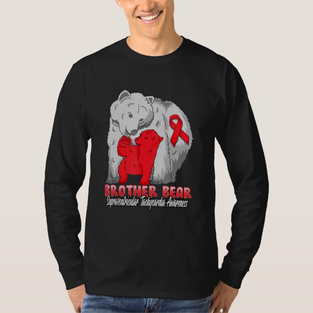Camiseta Irmão De Uma Criança Com Urso Irmão Relacionado Co (Frente)