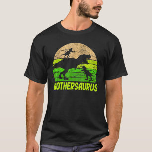 Camiseta Irmão Dinosaur Brothersaurus 2 Dois Crianças Chris
