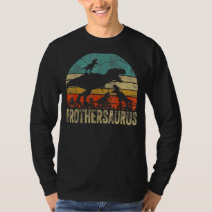 Camiseta Irmão Dinosaur Brothersaurus 3 Dois Crianças Chris