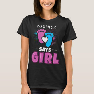 Camiseta Irmão Diz Menina Sexo De Bebê Revelam Roupa Pregna
