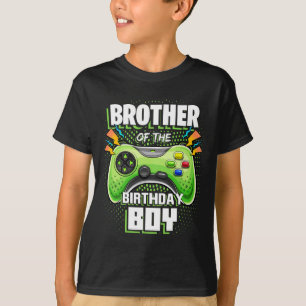 Camiseta Irmão Do Aniversário Jogo De Vídeo Correspondente