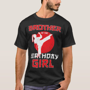 Camiseta Irmão Do Aniversário Karate Taekwondo Girl Mart