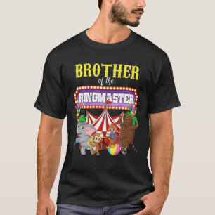 Camiseta Irmão Do Aniversário Ringmaster Kids Circus Par