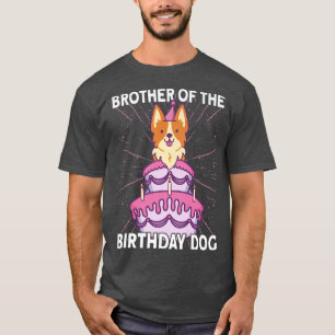 Camiseta Irmão Do Cachorro De Aniversário Cachorro De Corgi