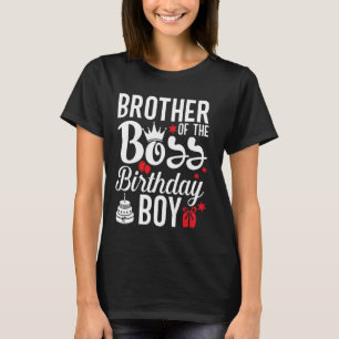 Camiseta Irmão Do Chefe Aniversário Da Família Bebê