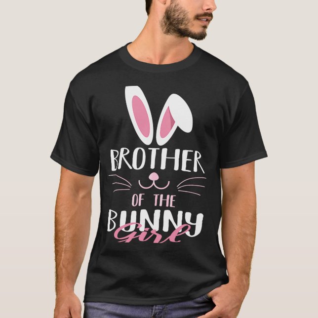 Camiseta Irmão Do Coelho Da Páscoa Coelhinha (Frente)