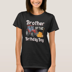 Camiseta Irmão Do Farmador De Trator De Fazenda De Aniversá