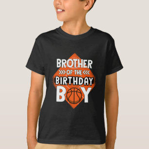 Camiseta Irmão Do Garoto De Aniversário Irmão Bysketbyll Bi