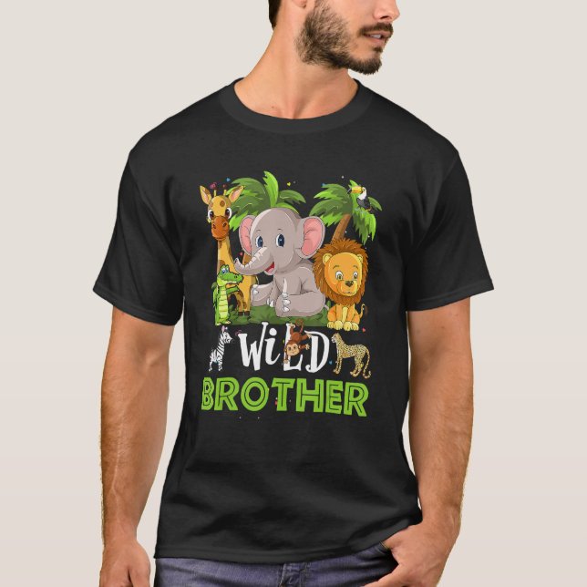 Camiseta Irmão Do Jardim Zoológico Selvagem Safari Ani (Frente)