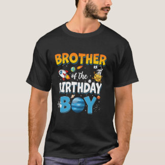 Camiseta Irmão Do Menino Do Aniversário Astronauta Família