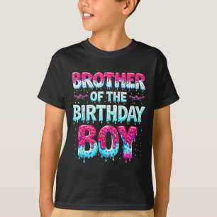 Camiseta Irmão Do Menino Do Aniversário Sorvete Beisebol Fa
