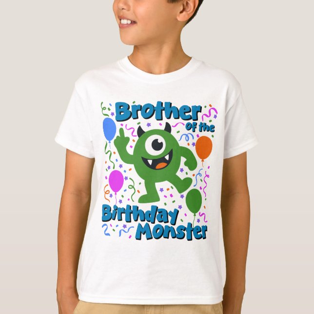 Camiseta Irmão do Monstro de Aniversário (Frente)