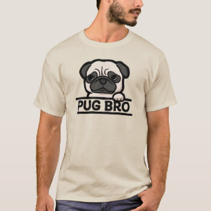 Camiseta IRMÃO DO PUG - Presente Divertido e Fofo para Aman