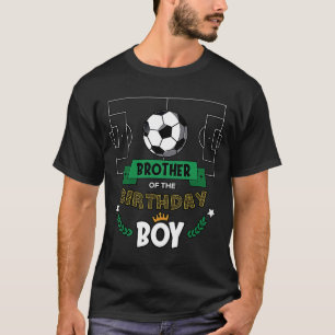 Camiseta Irmão do Tema do Futebol do Garoto de Aniversário 