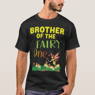 Camiseta Irmão do Um Irmão de Fadas 1º Aniversário Fa