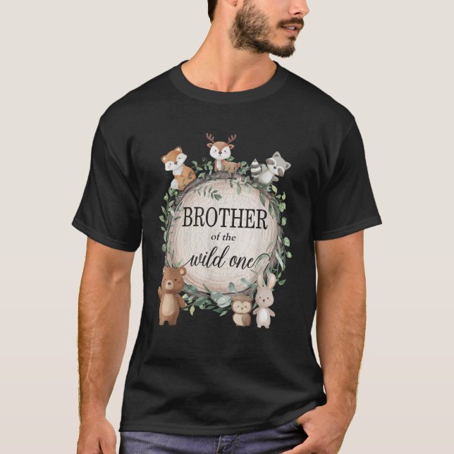 Camiseta Irmão do Um Selvagem Animais da Floresta Silvestre (Frente)