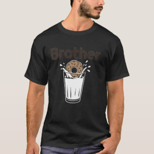 Camiseta Irmão Donut Dunking Roupa Engraçada de Amante de P