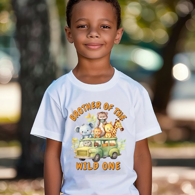 Camiseta Irmão dos animais selvagens de um safari aniversár (Criador carregado)