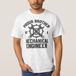 Camiseta irmão engenheiro mecânico, irmão orgulhoso