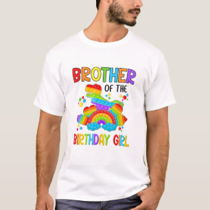 Camiseta Irmão Engraçado Da Garota de Aniversário Pop Di