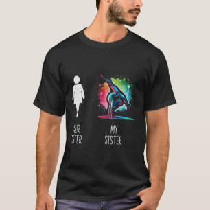 Camiseta Irmão Engraçado e Orgulhoso de Ginasta Menina Giná