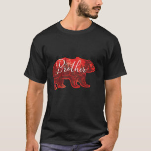 Camiseta Irmão Engraçado Urso de Árvore de Natal Homens Tee