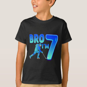 Camiseta Irmão Eu Amo Hóquei no Gelo 7 Festa de Aniversário