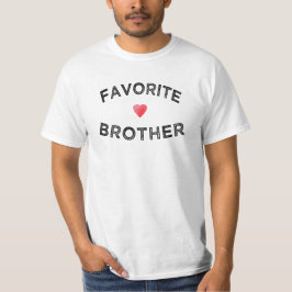 Camiseta Irmão favorito coração feliz aniversário irmão eng