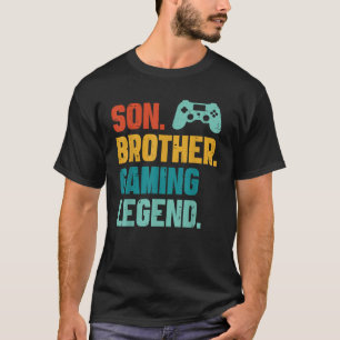 Camiseta Irmão Filho Lenda dos Jogos Retro Gamer Meninos Cr