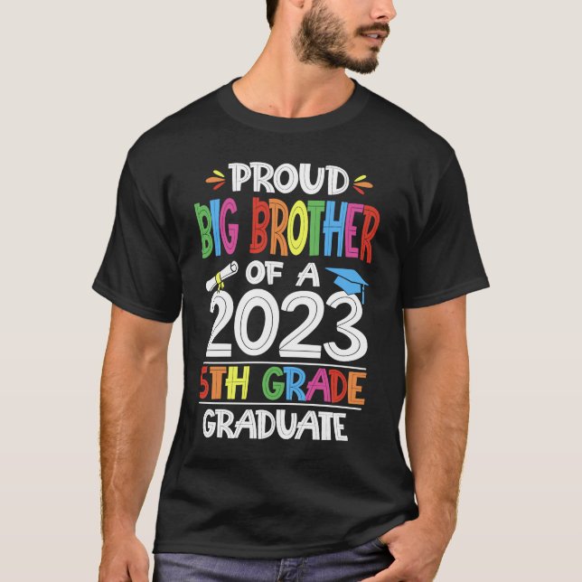 Camiseta Irmão Grande Orgulhoso De Classe De Graduação 5 (Frente)